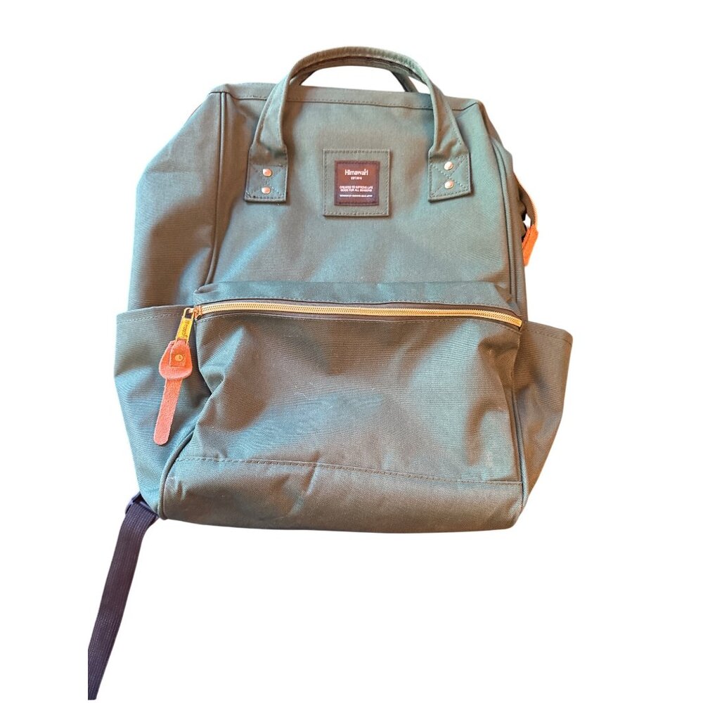 Himawari Durable All-Season Backpack Green Canvas  Gorp Core School Work